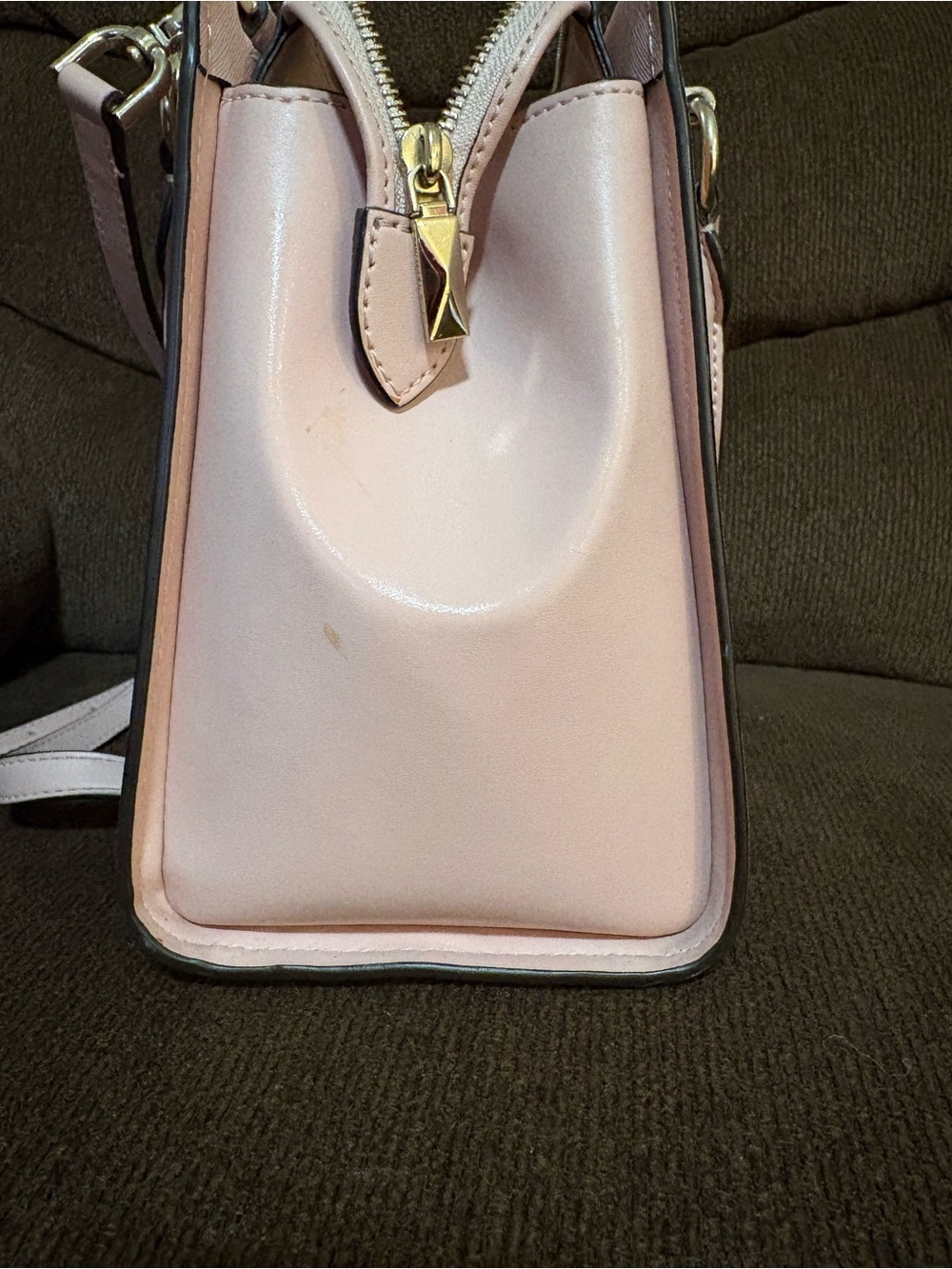 Michael Kors Light Pink Saffiano Leather Satchel with Crossbody Strap - Picture 7 of 11
